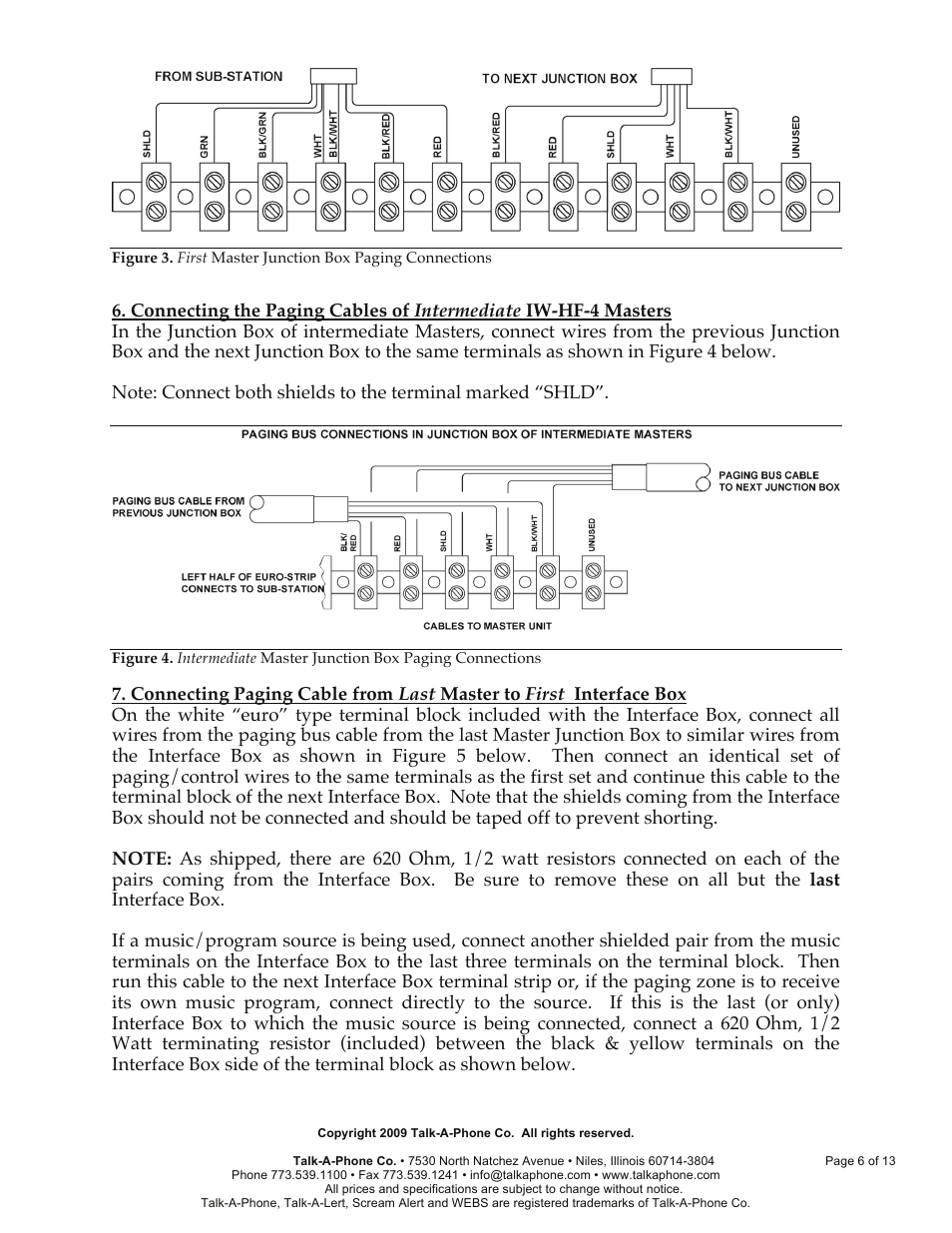 Talkaphone IW-HFM-4 Interview Window 4-Button Master User Manual | Page 6 / 13