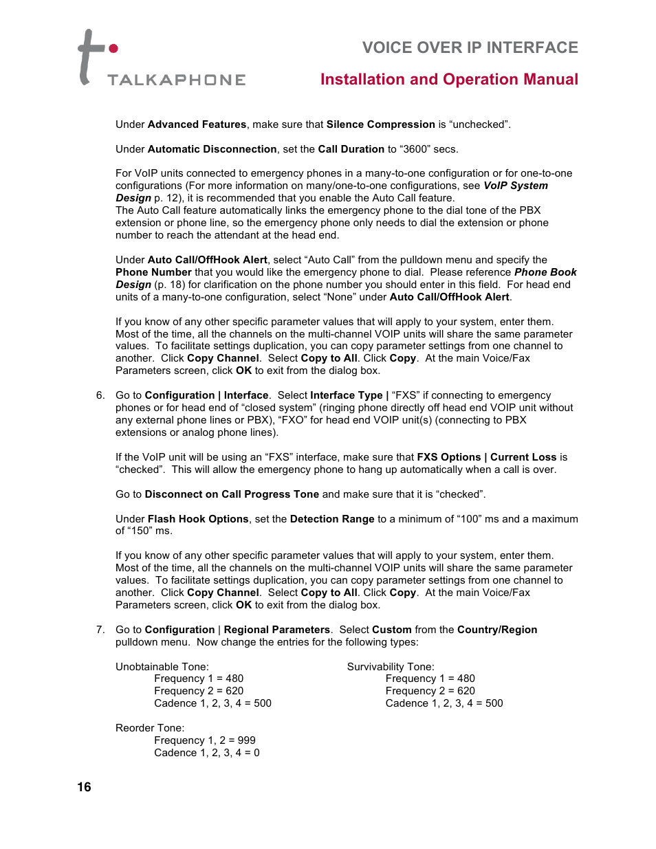 Talkaphone VOIP-8 VoIP Interface (8 channels) User Manual | Page 16 / 43
