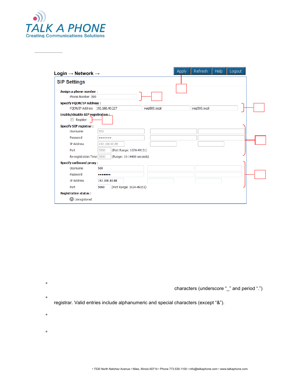 Voip-500, Series phone configuration and operation manual | Talkaphone VOIP-500K Native VoIP Keypad Emergency Phone User Manual | Page 17 / 90