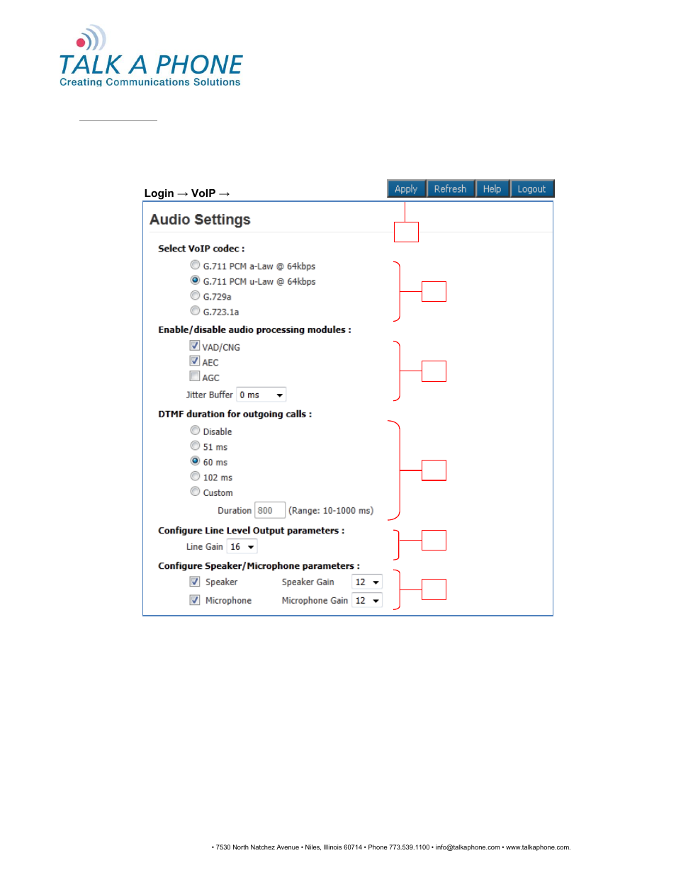 Voip-500, Series phone configuration and operation manual | Talkaphone VOIP-500K Native VoIP Keypad Emergency Phone User Manual | Page 21 / 90