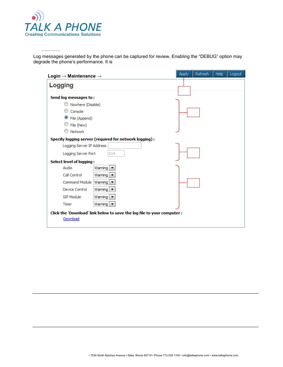 Voip-500, Series phone configuration and operation manual | Talkaphone VOIP-500K Native VoIP Keypad Emergency Phone User Manual | Page 48 / 90