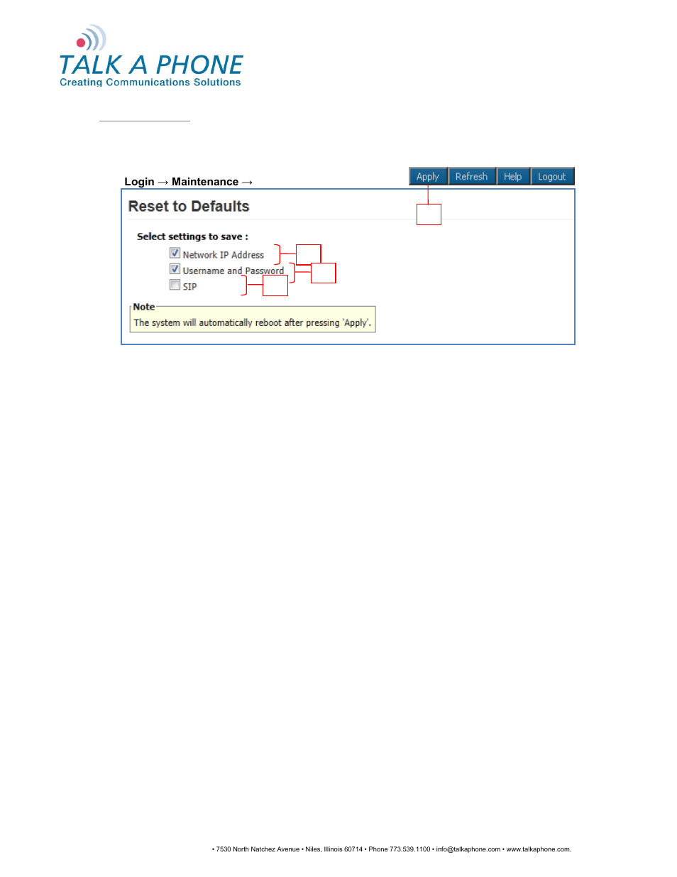 Voip-500, Series phone configuration and operation manual | Talkaphone VOIP-500K Native VoIP Keypad Emergency Phone User Manual | Page 54 / 90