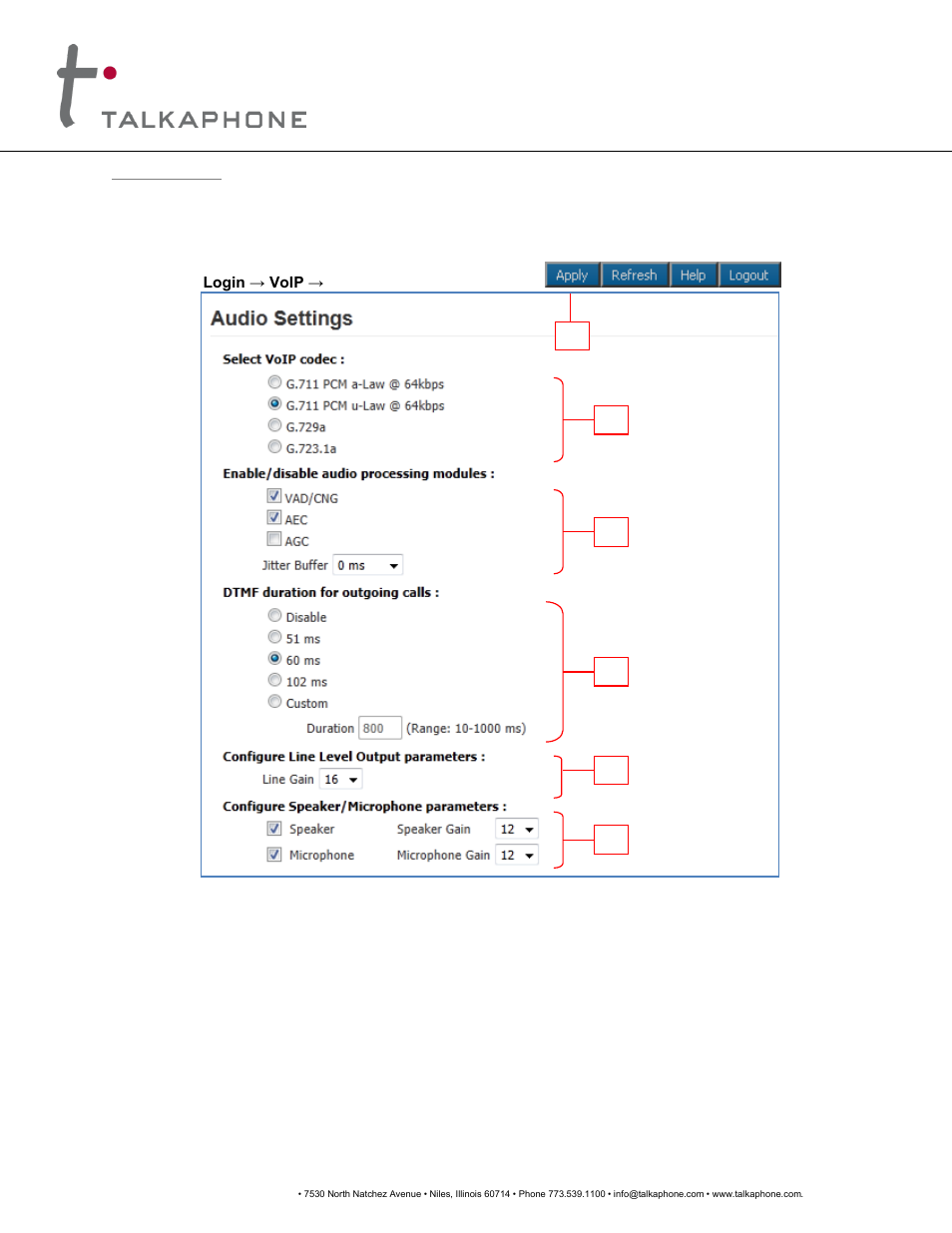 Voip-600, Series phone configuration / operation manual | Talkaphone VOIP-600H Single Button Help IP Call Station User Manual | Page 21 / 94