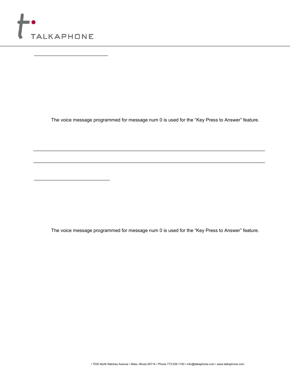 Voip-600, Series phone configuration / operation manual | Talkaphone VOIP-600H Single Button Help IP Call Station User Manual | Page 63 / 94