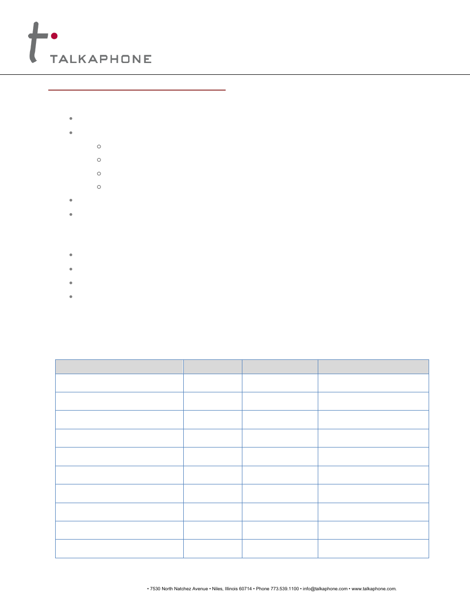 Voip-600, Series phone configuration / operation manual | Talkaphone VOIP-600H Single Button Help IP Call Station User Manual | Page 94 / 94