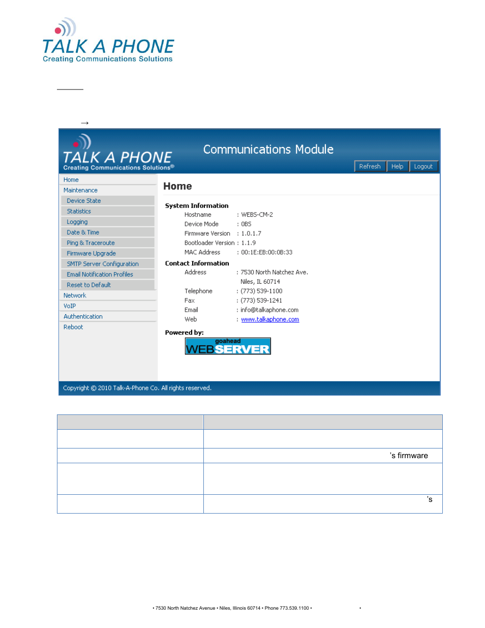 Webs-cm-2, webs-pa-1 and webs-pa-2, Configuration and operation manual | Talkaphone WEBS-PA-2IP Outdoor Area WEBS Paging Unit User Manual | Page 13 / 53