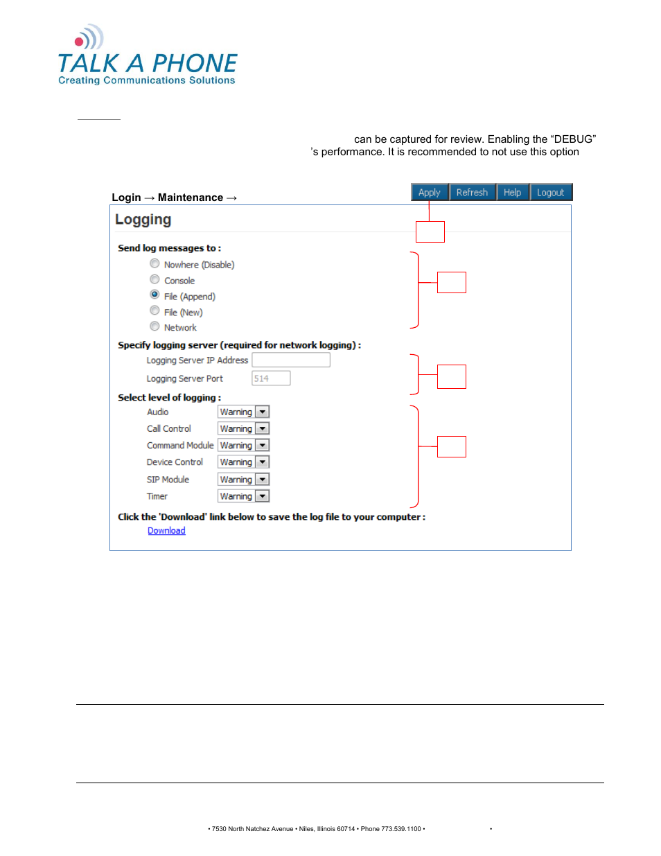 Webs-cm-2, webs-pa-1 and webs-pa-2, Configuration and operation manual | Talkaphone WEBS-PA-2IP Outdoor Area WEBS Paging Unit User Manual | Page 21 / 53
