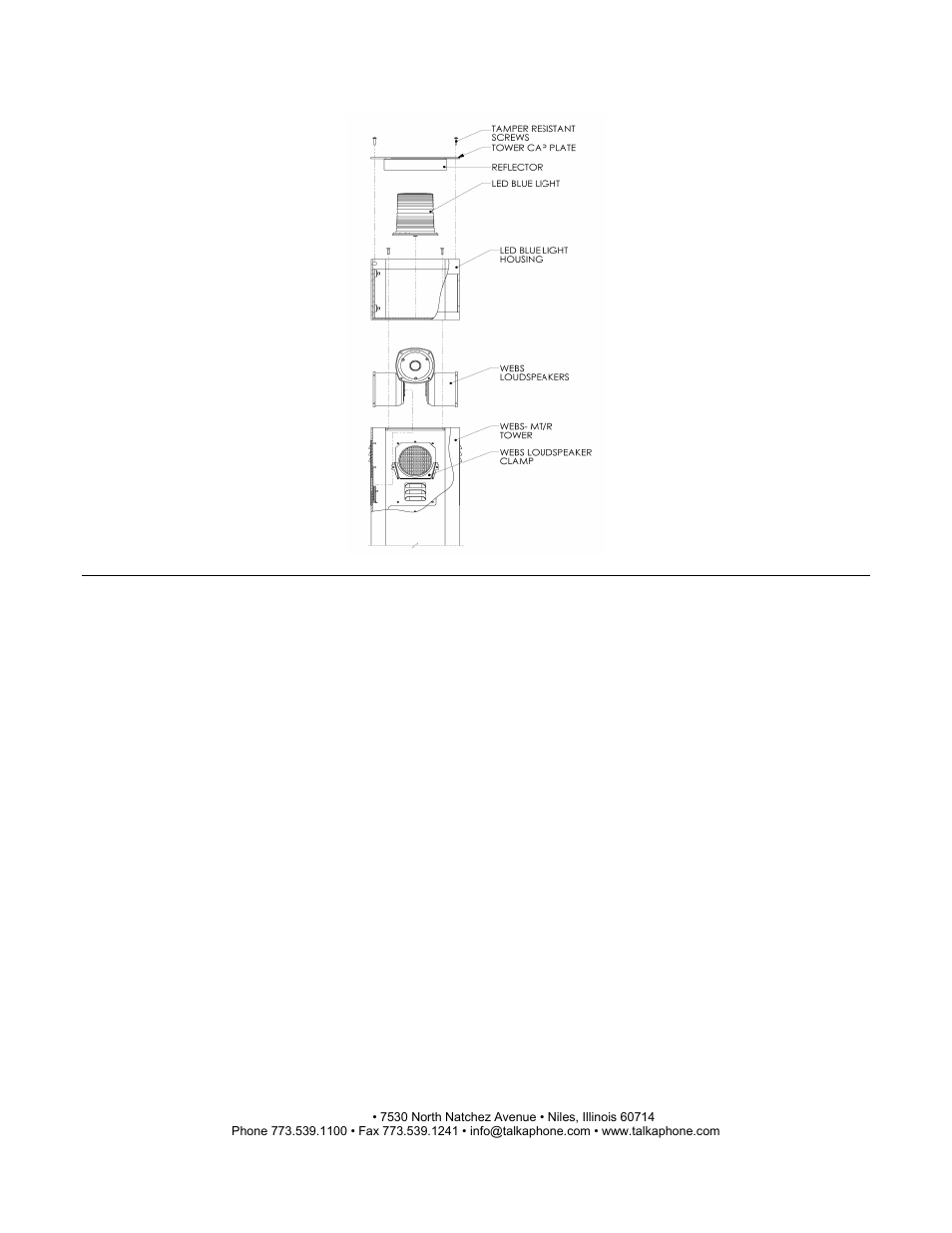 Webs-mt/r tower installation instructions | Talkaphone WEBS-MT/R Radius Emergency Phone Tower with WEBS User Manual | Page 3 / 9