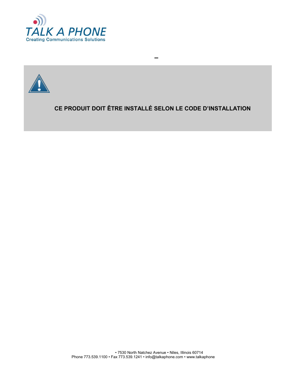 Talkaphone WEBS-WM Wall Mount Emergency Phone Station with WEBS User Manual | 3 pages