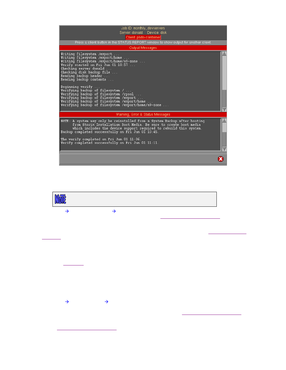 View by server, View by job id, Expired | Expiring a backup label, Manual expiration | Storix Software SBAdmin User Guide User Manual | Page 106 / 171
