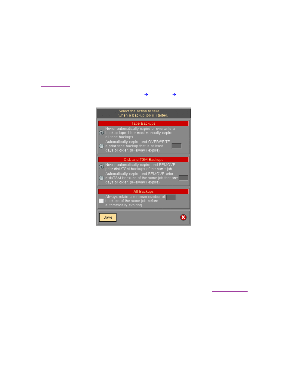 Backup retention policy, Tape backups | Storix Software SBAdmin User Guide User Manual | Page 141 / 171