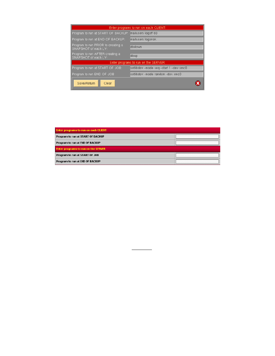 Client pre & post backup programs, Disk backup read, Permissions | In th, Disk backup read permissions, Host, Read-only permission | Storix Software SBAdmin User Guide User Manual | Page 59 / 171