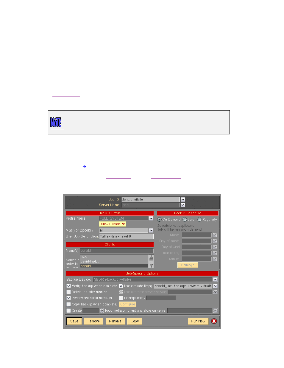 Backup jobs, Creating a backup job | Storix Software SBAdmin User Guide User Manual | Page 73 / 171