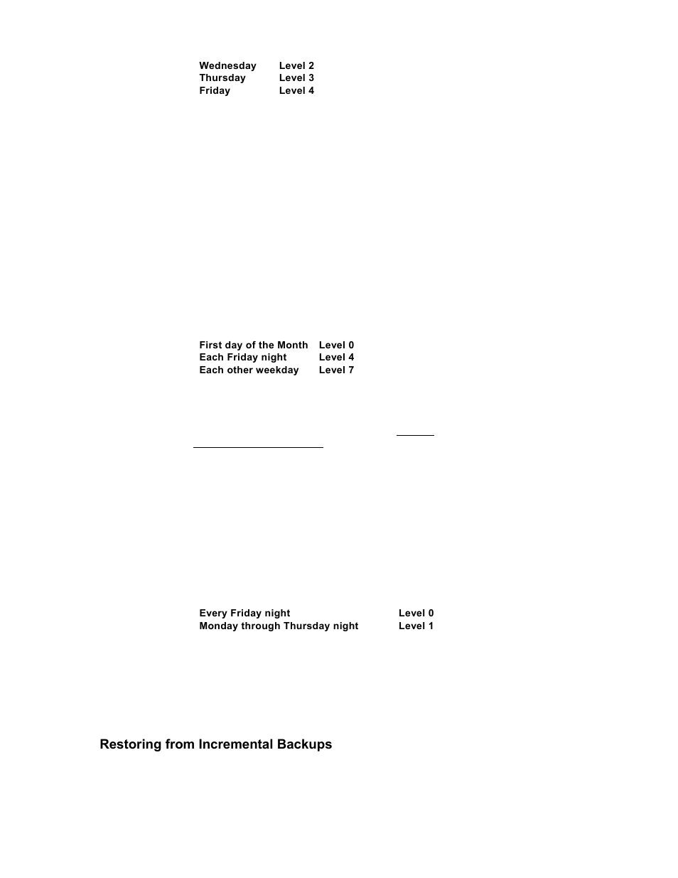Restoring from incremental backups | Storix Software SBAdmin TSM Edition Users Guide User Manual | Page 38 / 117