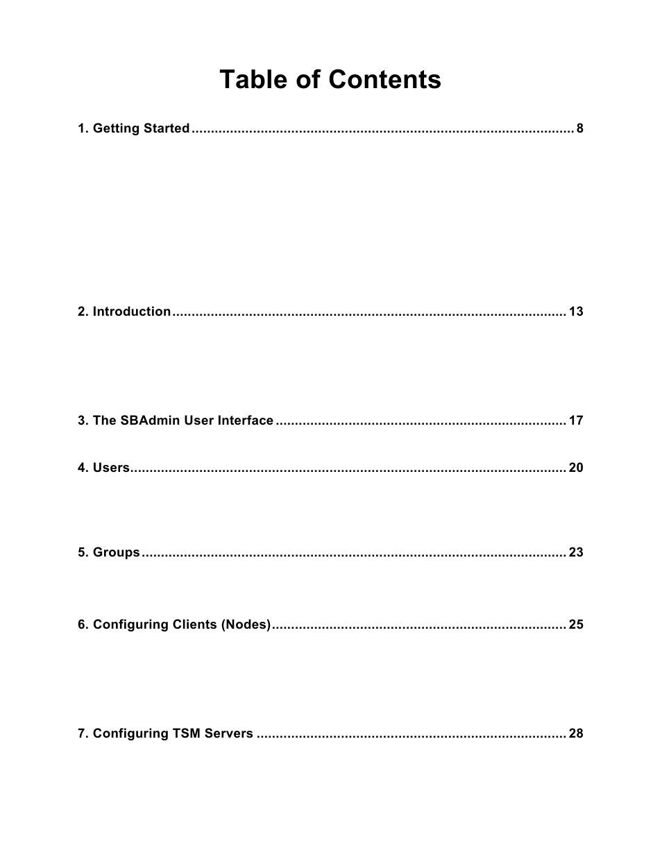 Storix Software SBAdmin TSM Edition Users Guide User Manual | Page 4 / 117