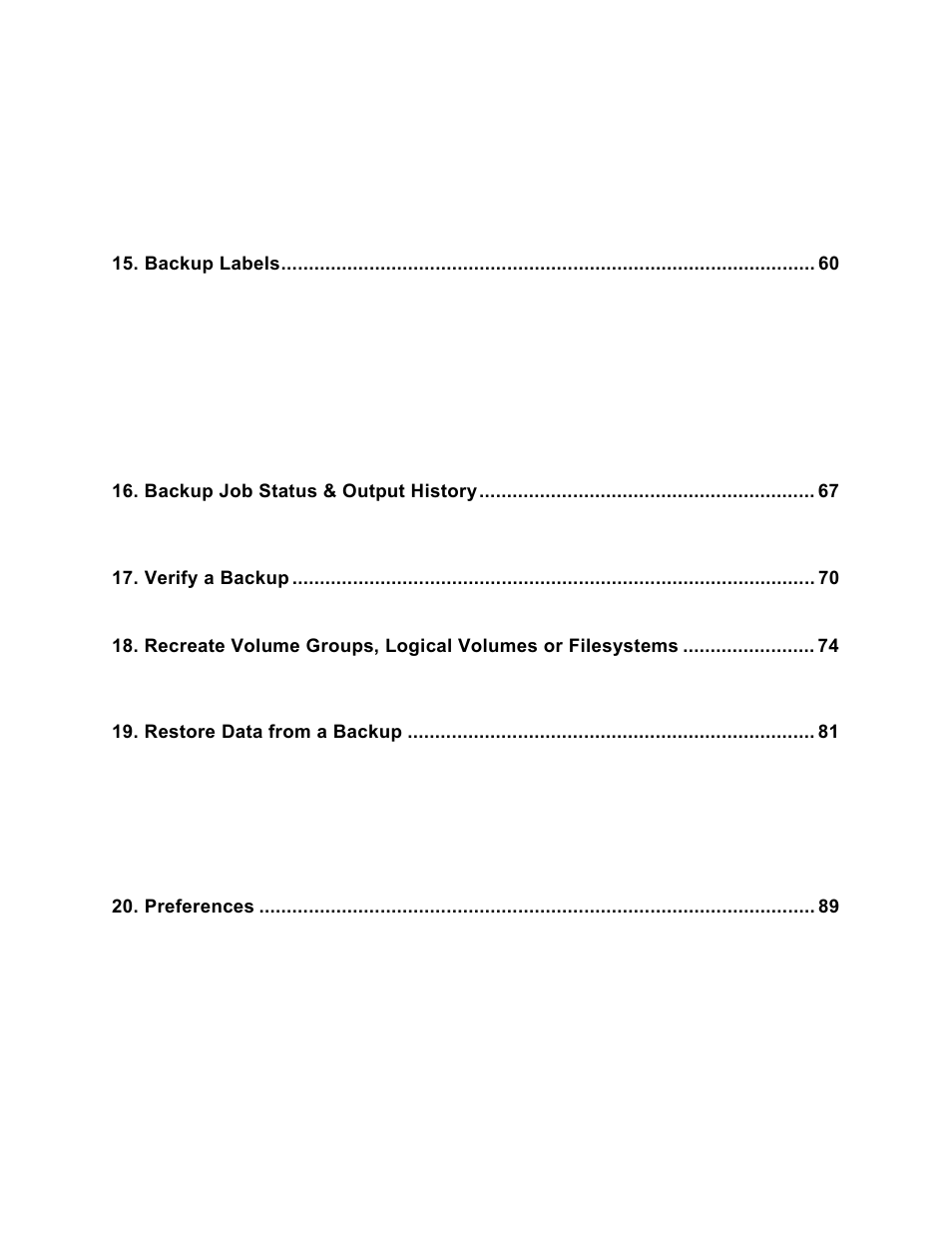 Storix Software SBAdmin TSM Edition Users Guide User Manual | Page 6 / 117