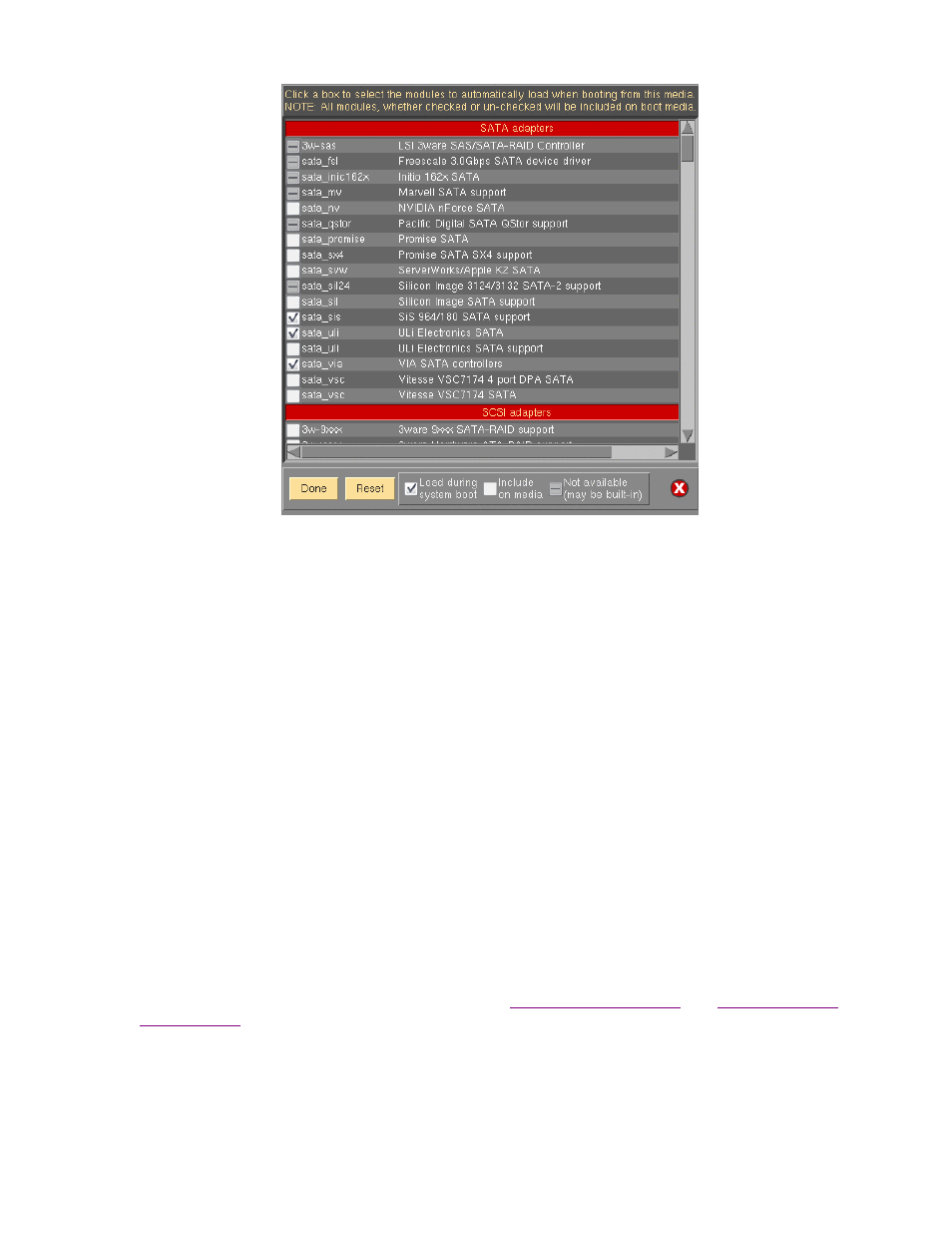 Network modules | Storix Software SBAdmin Linux System Recovery Guide User Manual | Page 17 / 78