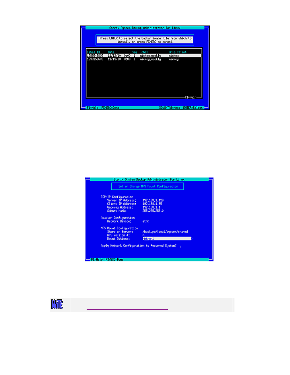 Install from local nfs mount | Storix Software SBAdmin Linux System Recovery Guide User Manual | Page 43 / 78