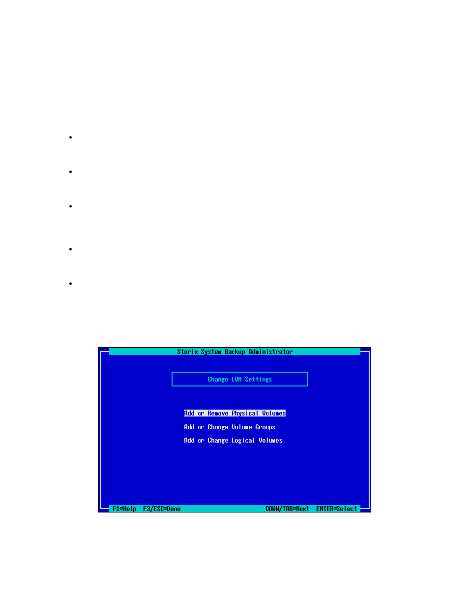 Logical volume management | Storix Software SBAdmin Linux System Recovery Guide User Manual | Page 54 / 78