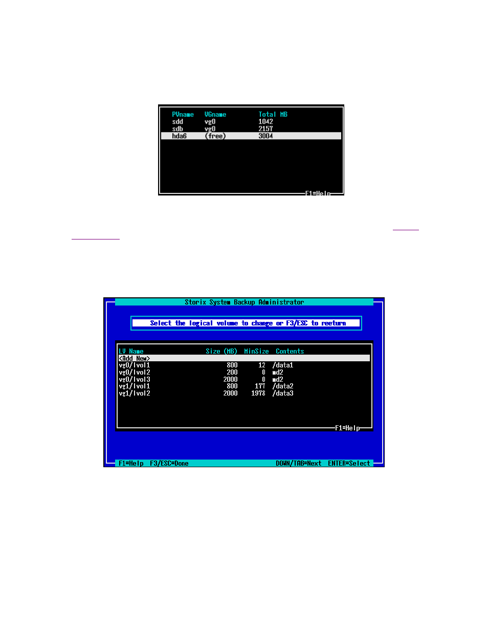 Add or change logical volumes | Storix Software SBAdmin Linux System Recovery Guide User Manual | Page 57 / 78