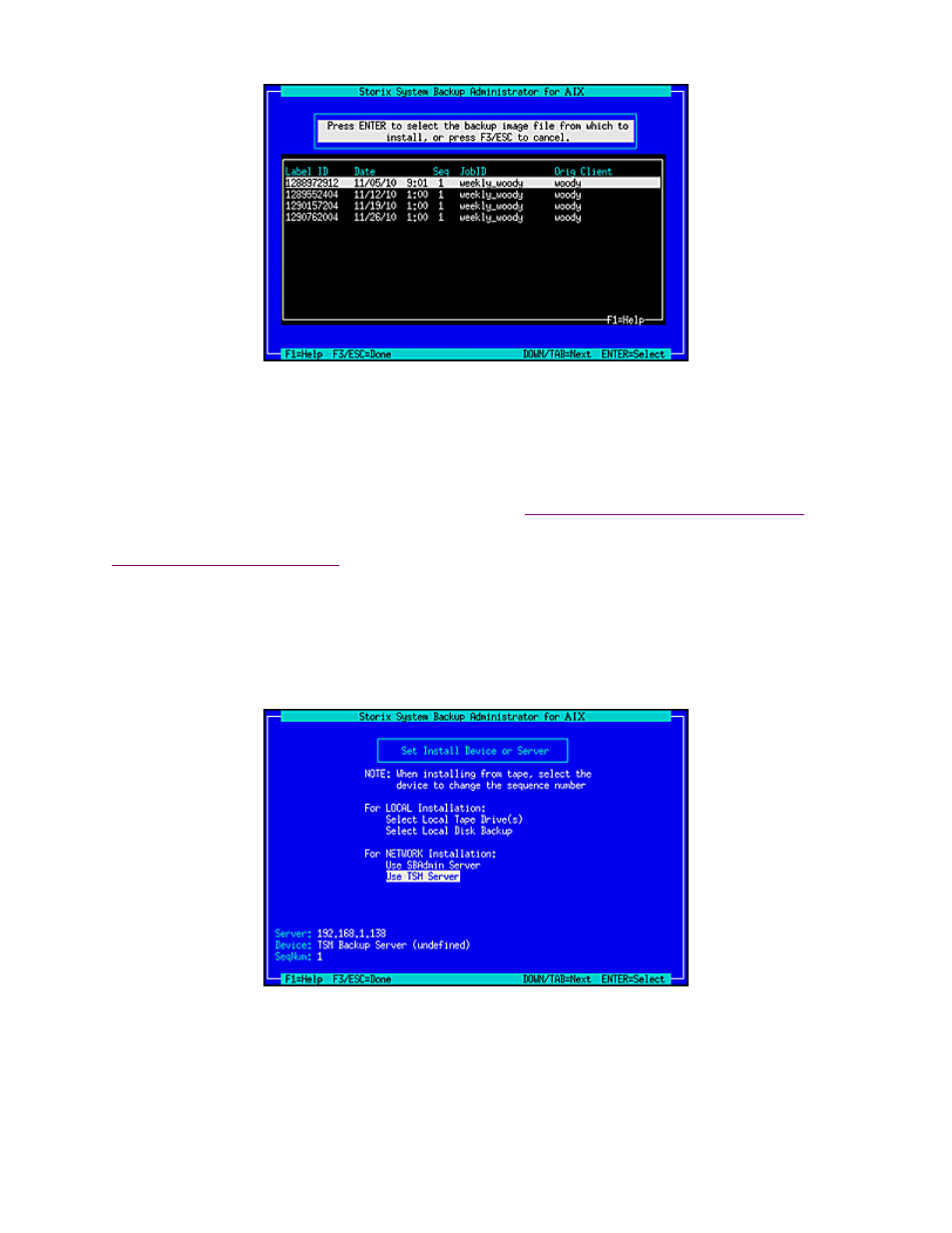 Tsm configuration | Storix Software SBAdmin AIX System Recovery Guide User Manual | Page 38 / 55