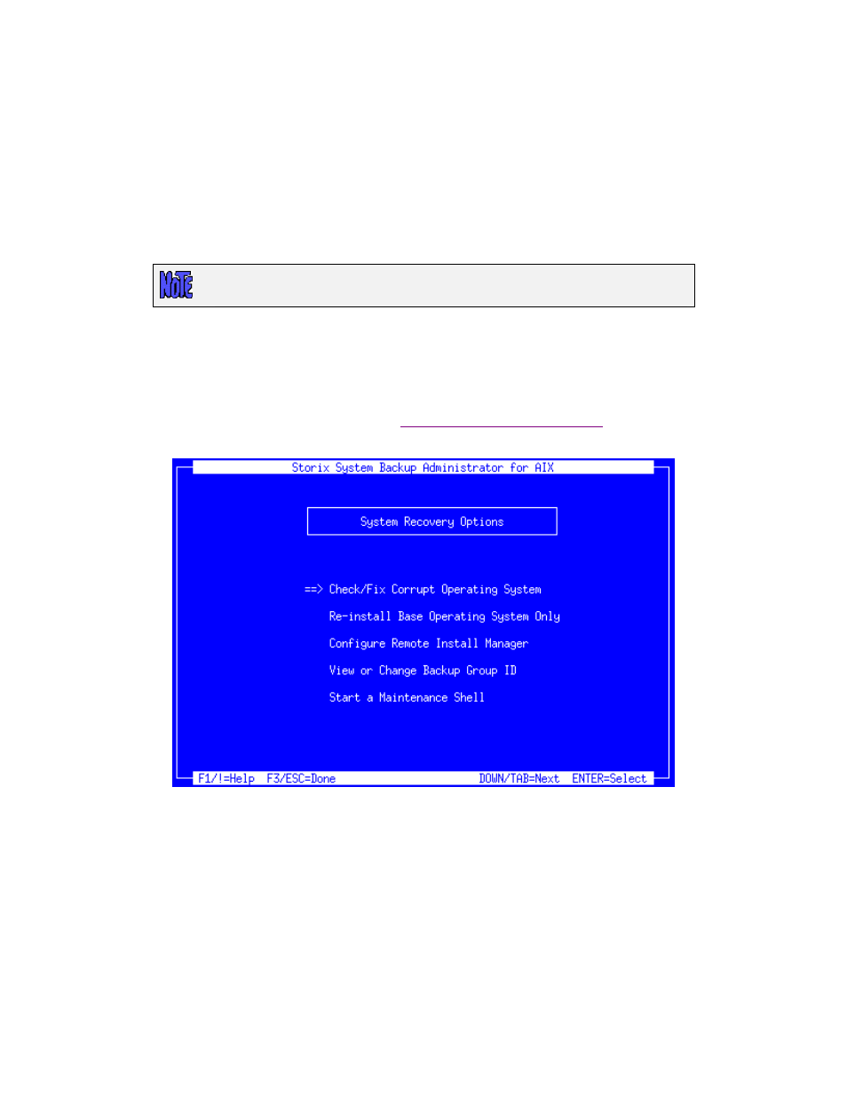 Network re-configuration (avoiding conflicts), System recovery options, Check/fix corrupt operating system | Storix Software SBAdmin AIX System Recovery Guide User Manual | Page 41 / 55