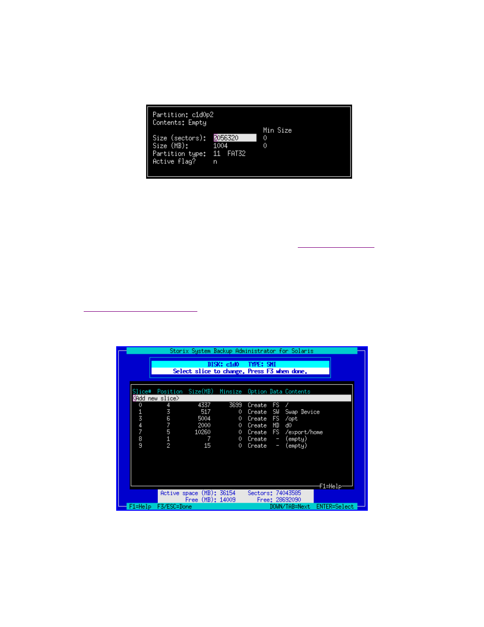 Change slice tables, Slice table | Storix Software SBAdmin Solaris System Recovery Guide User Manual | Page 40 / 64