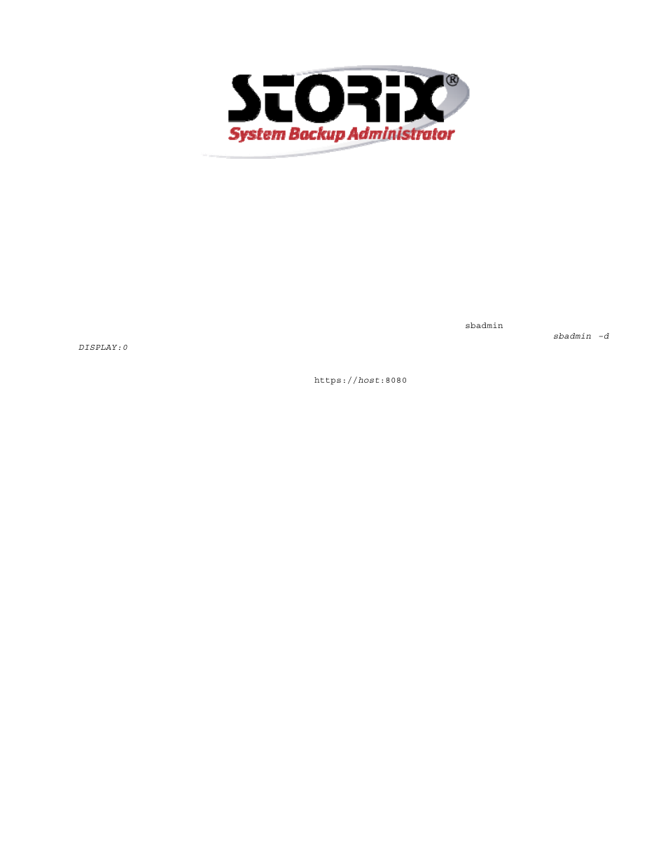 Storix Software SBAdmin QuickStart Guide User Manual | 7 pages