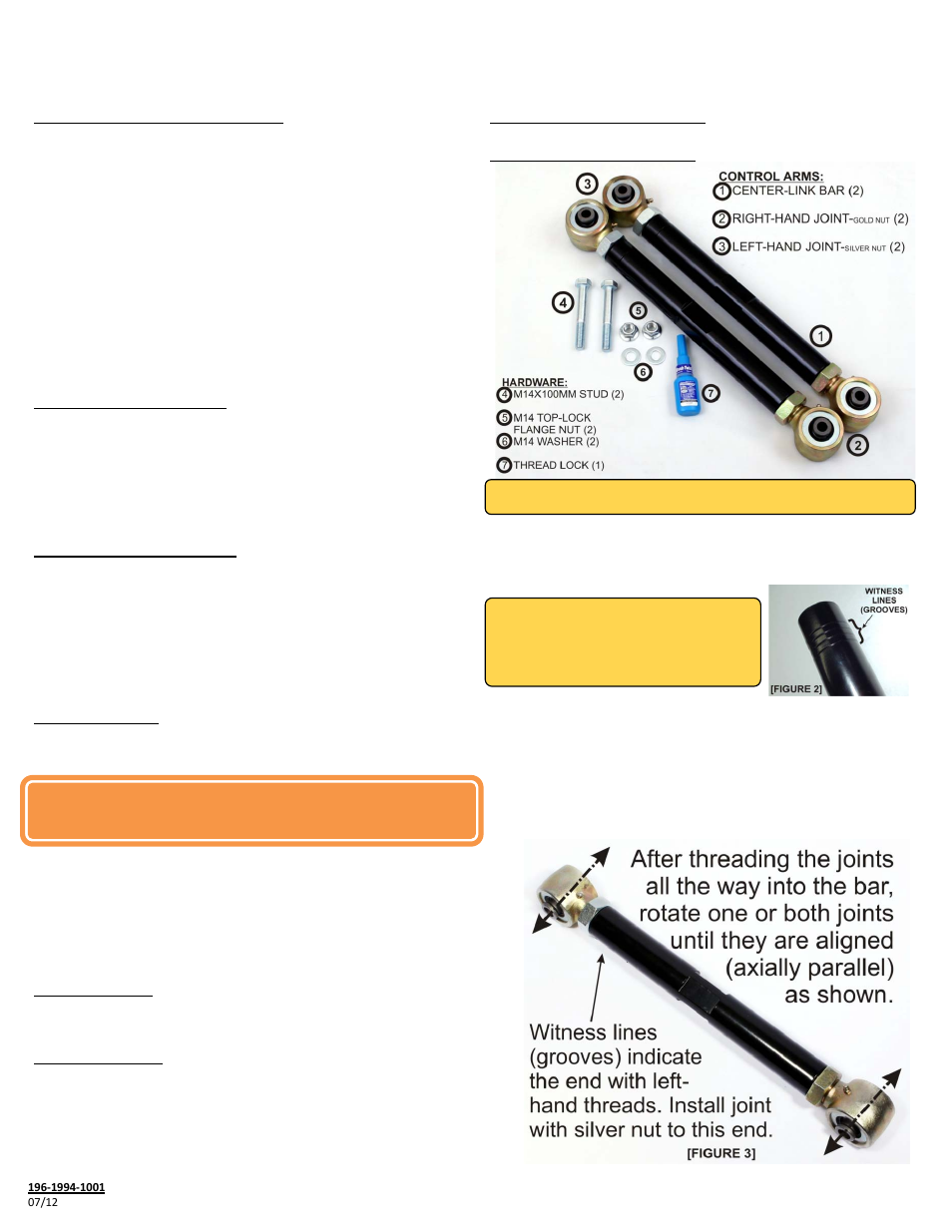 Hell Bent Steel Dodge Ram Adjustable Lower Control Arms (LCA) 1994-1999 User Manual | 2 pages