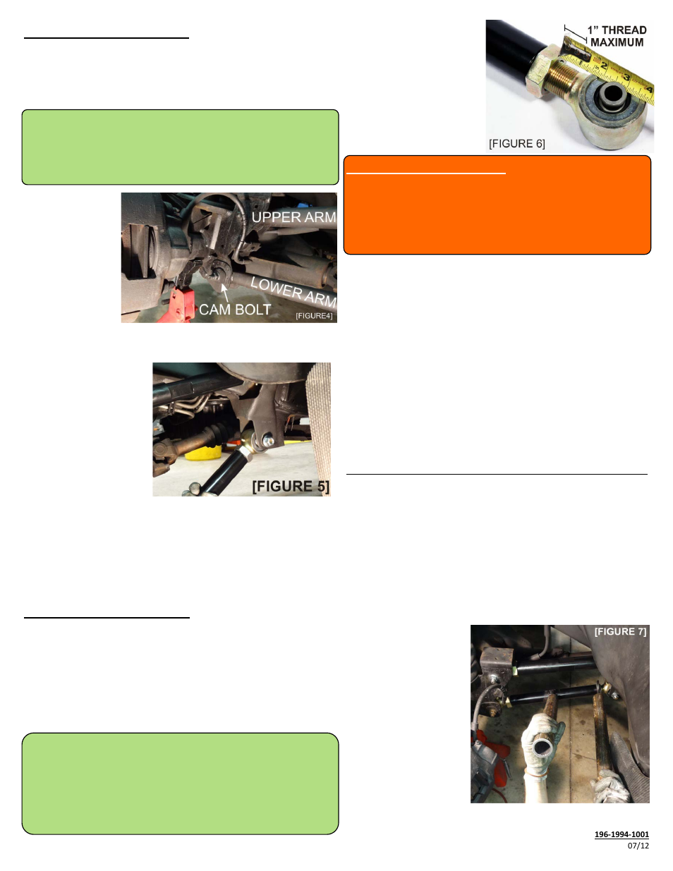 Control arm installation, Control arm adjustment, The hbs adjustable | Hell Bent Steel Dodge Ram Adjustable Lower Control Arms (LCA) 1994-1999 User Manual | Page 2 / 2