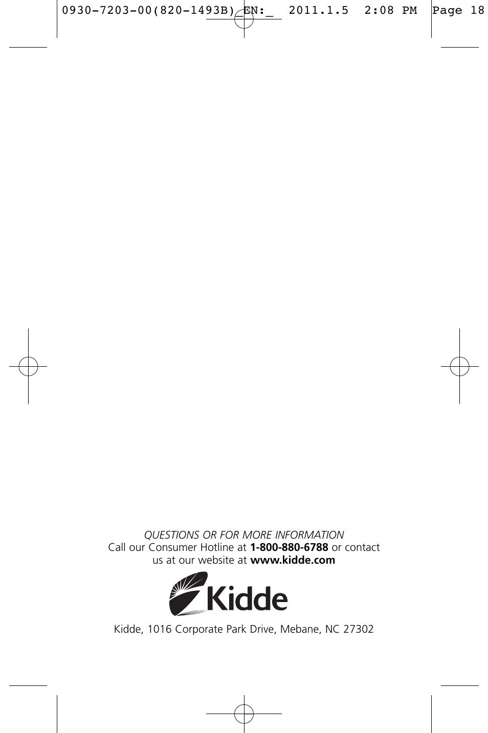 Kidde I9060 User Manual | Page 18 / 18