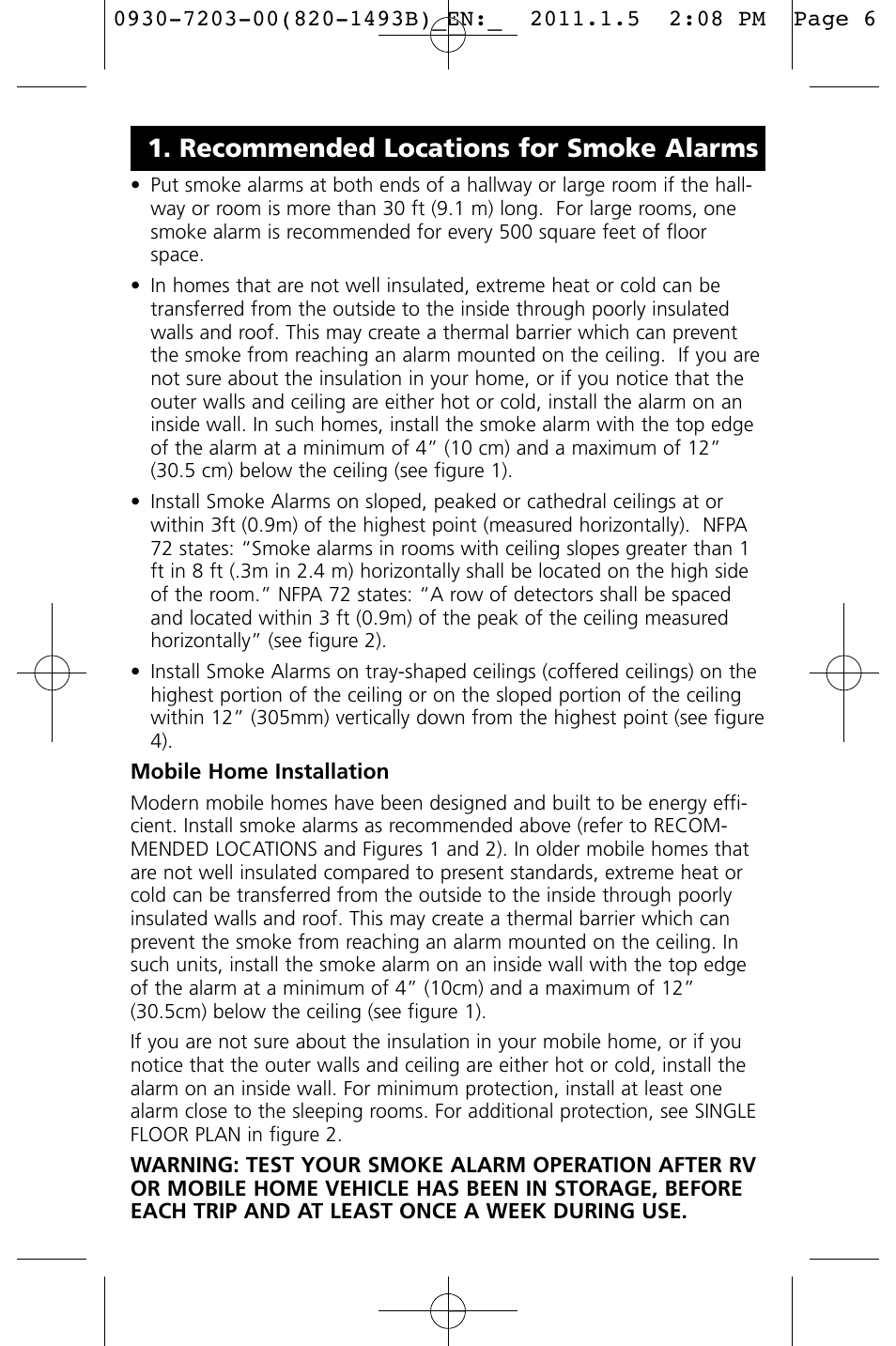 Recommended locations for smoke alarms | Kidde I9060 User Manual | Page 6 / 18