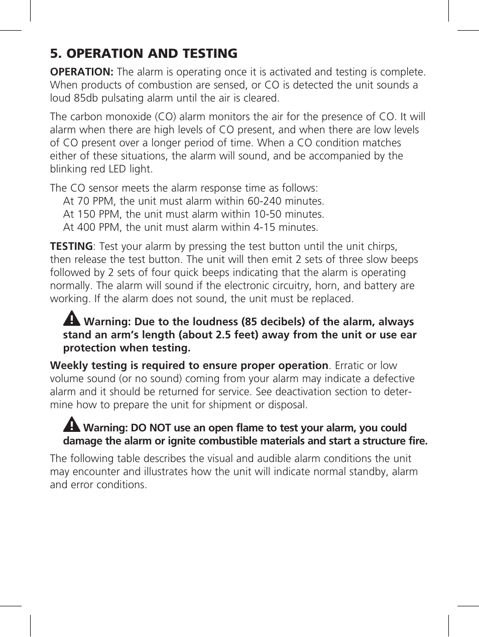 Operation and testing | Kidde P3010K-CO User Manual | Page 11 / 21