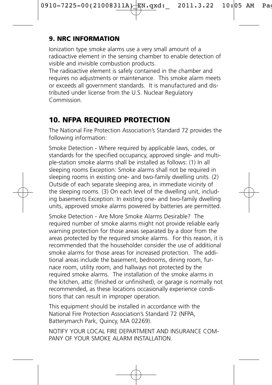 Kidde i9010 User Manual | Page 13 / 15