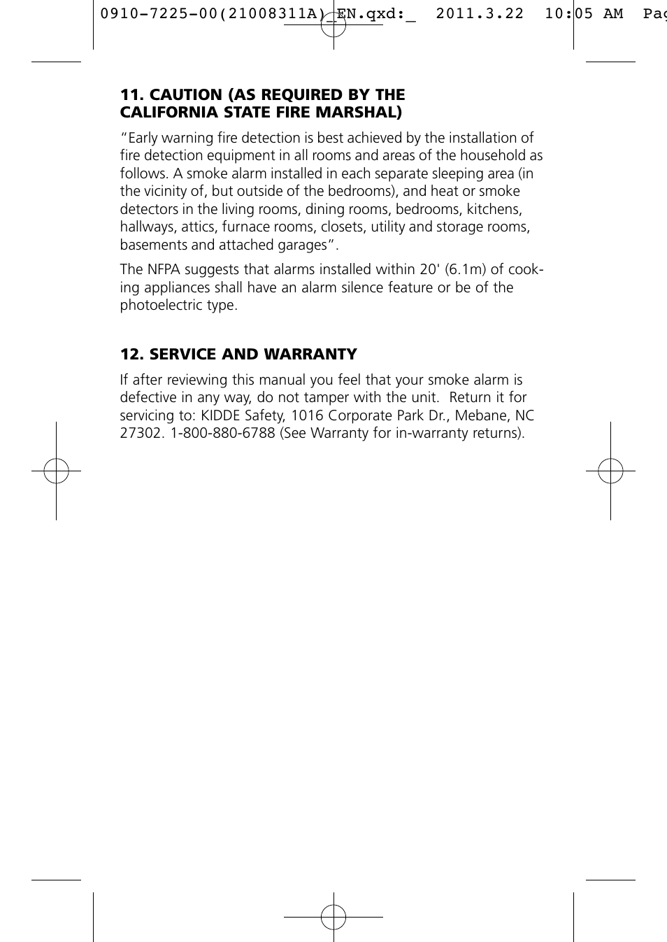 Kidde i9010 User Manual | Page 14 / 15