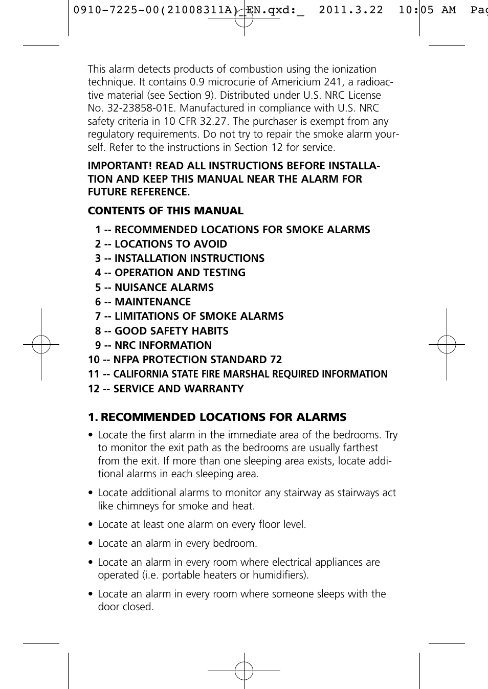 Kidde i9010 User Manual | Page 2 / 15