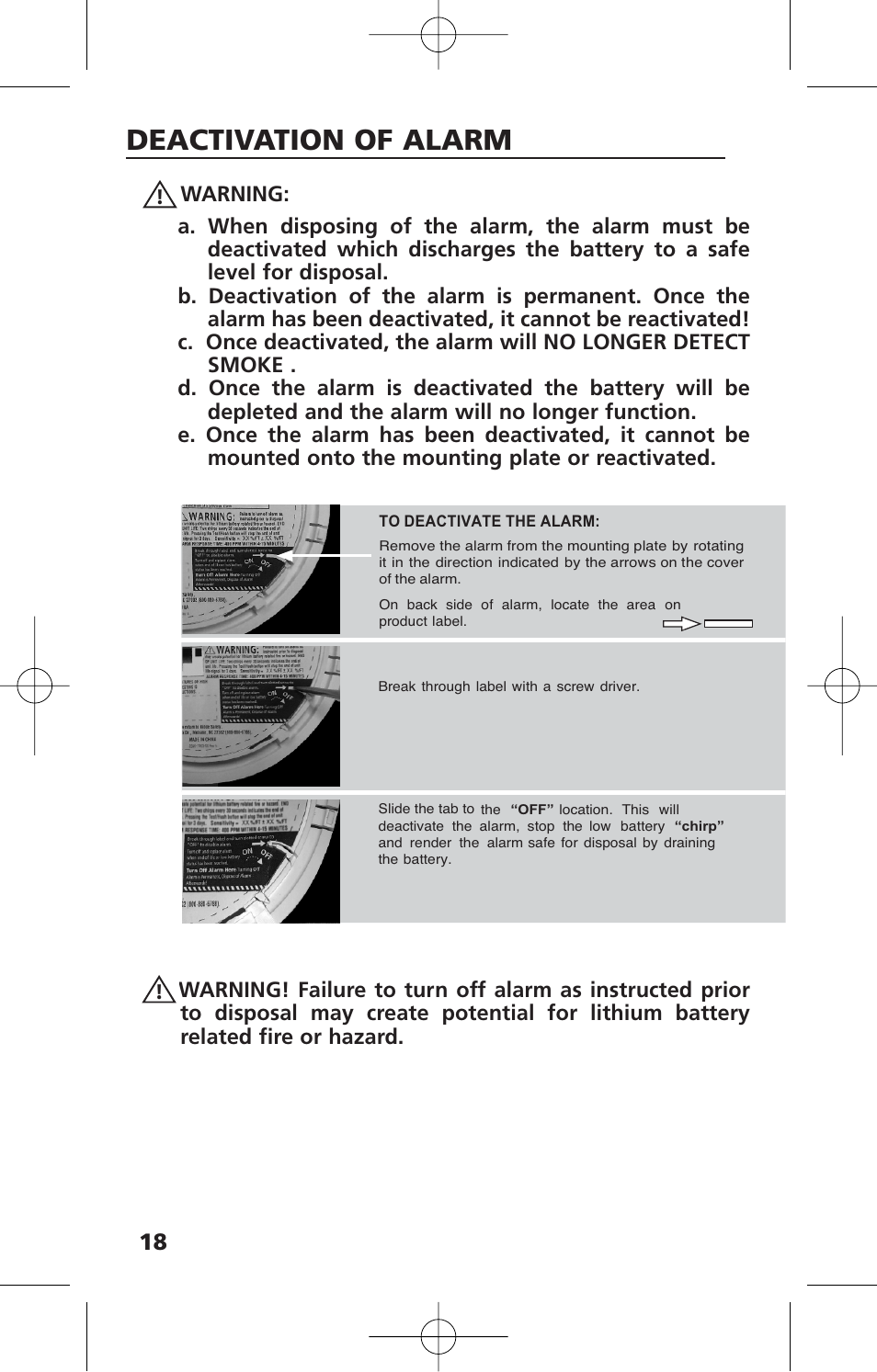 Deactivation of alarm | Kidde i12010S User Manual | Page 20 / 27