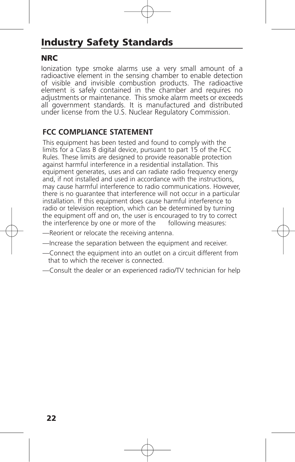 Industry safety standards | Kidde i12010S User Manual | Page 24 / 27