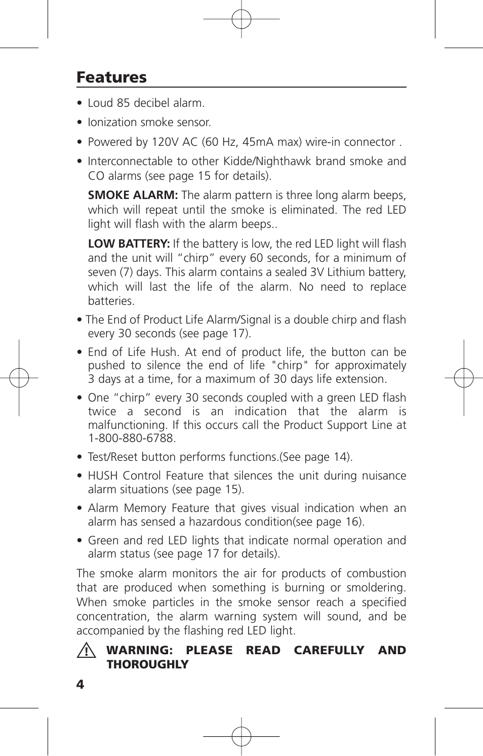 Features | Kidde i12010S User Manual | Page 6 / 27