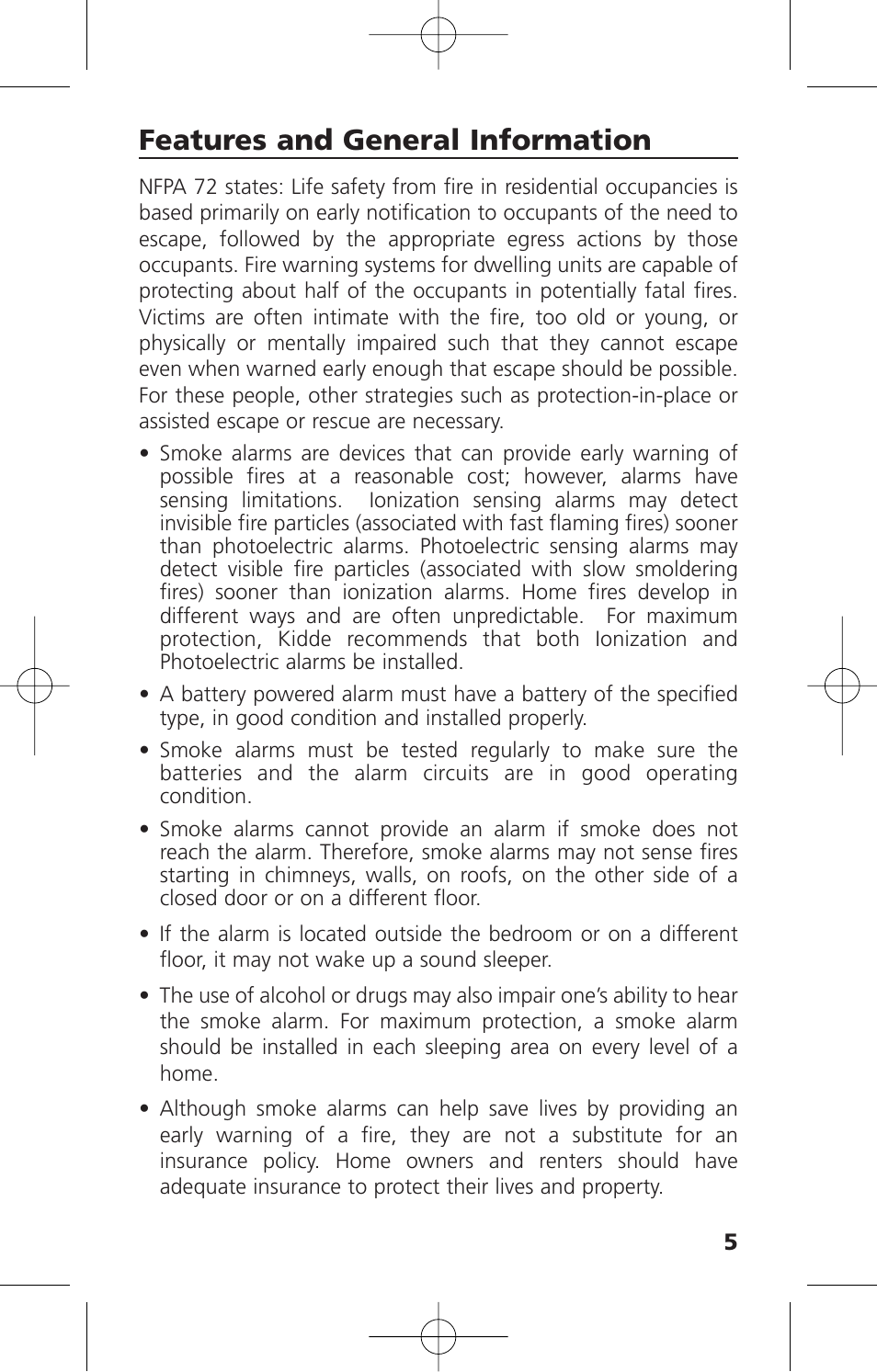 Features and general information | Kidde i12010S User Manual | Page 7 / 27