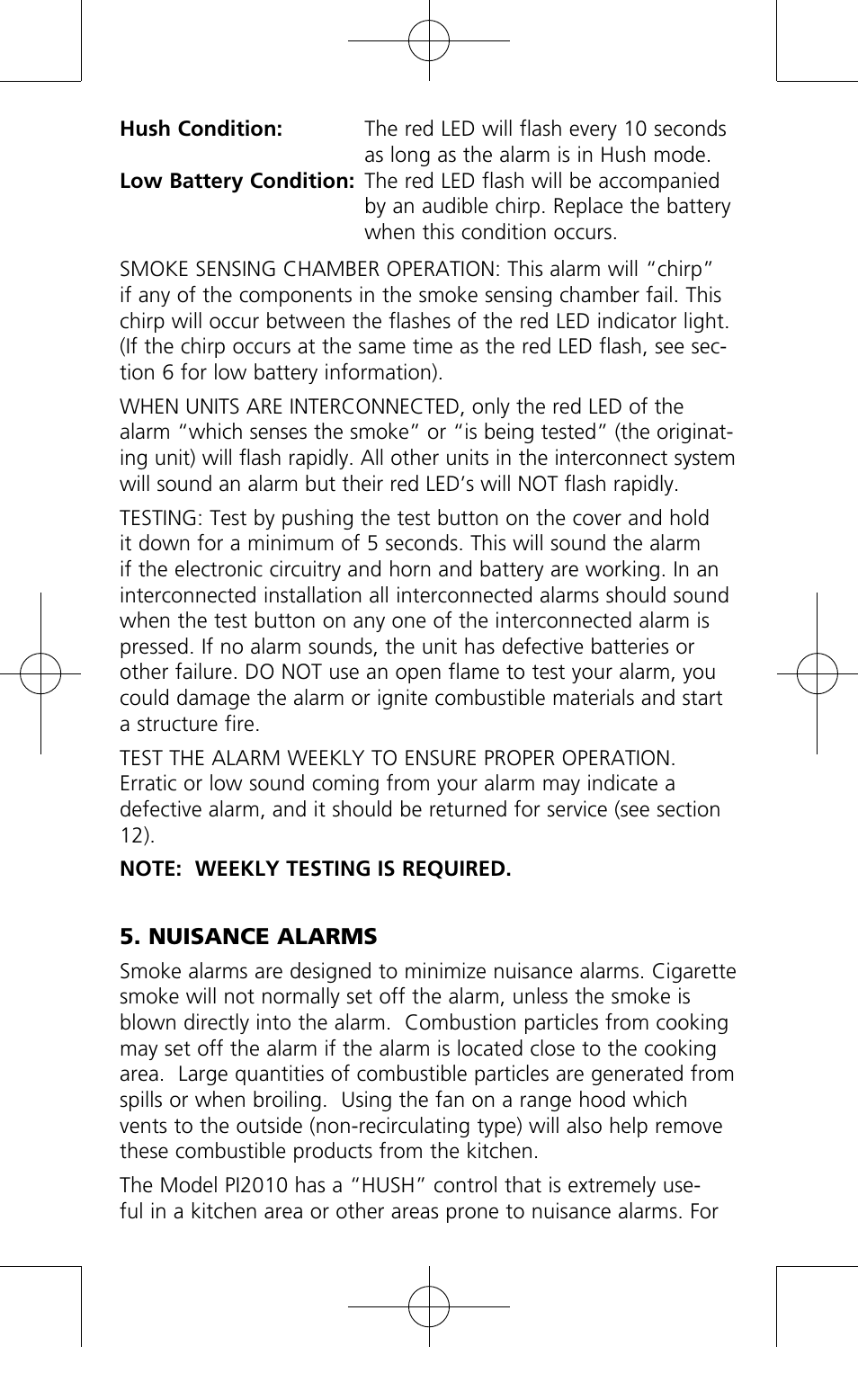 Kidde PI2010 User Manual | Page 10 / 16