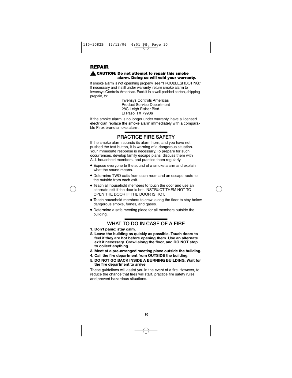 Kidde 4618 User Manual | Page 10 / 12