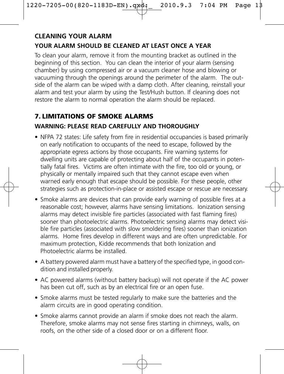 Kidde i12080A User Manual | Page 13 / 17