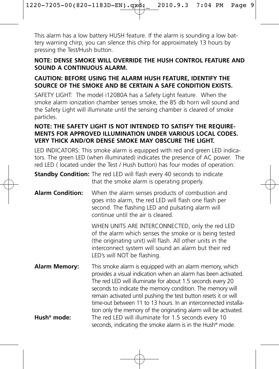 Kidde i12080A User Manual | Page 9 / 17