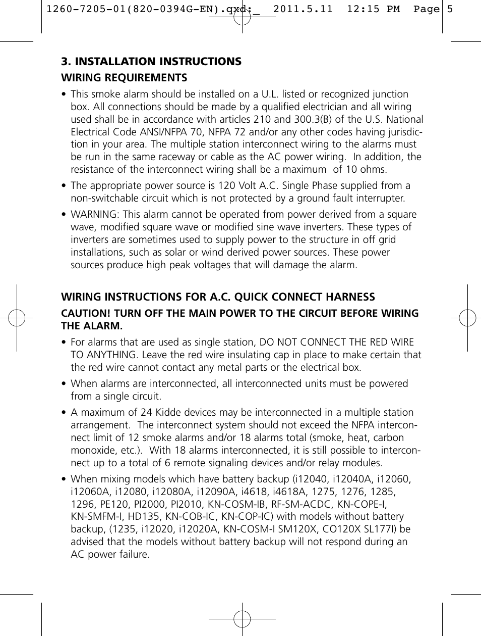 Kidde i12060A User Manual | Page 5 / 18