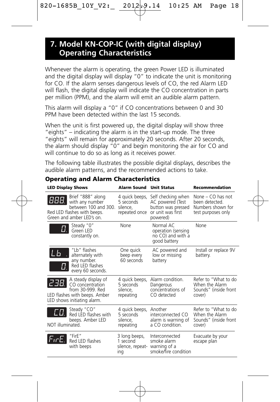 Kidde KN-COB-IC User Manual | Page 18 / 23