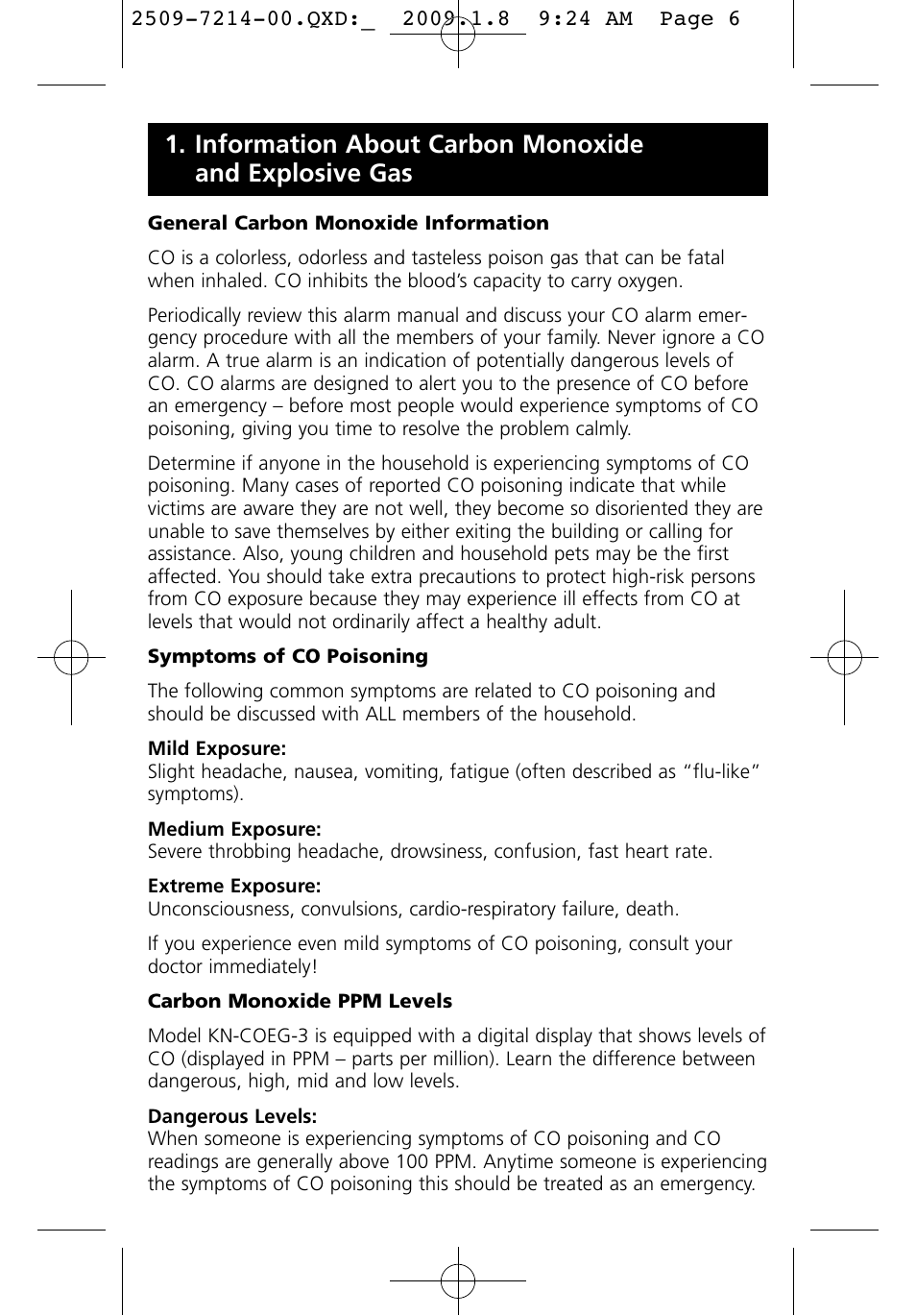 Kidde KN-COEG-3 (900-0113) User Manual | Page 6 / 22