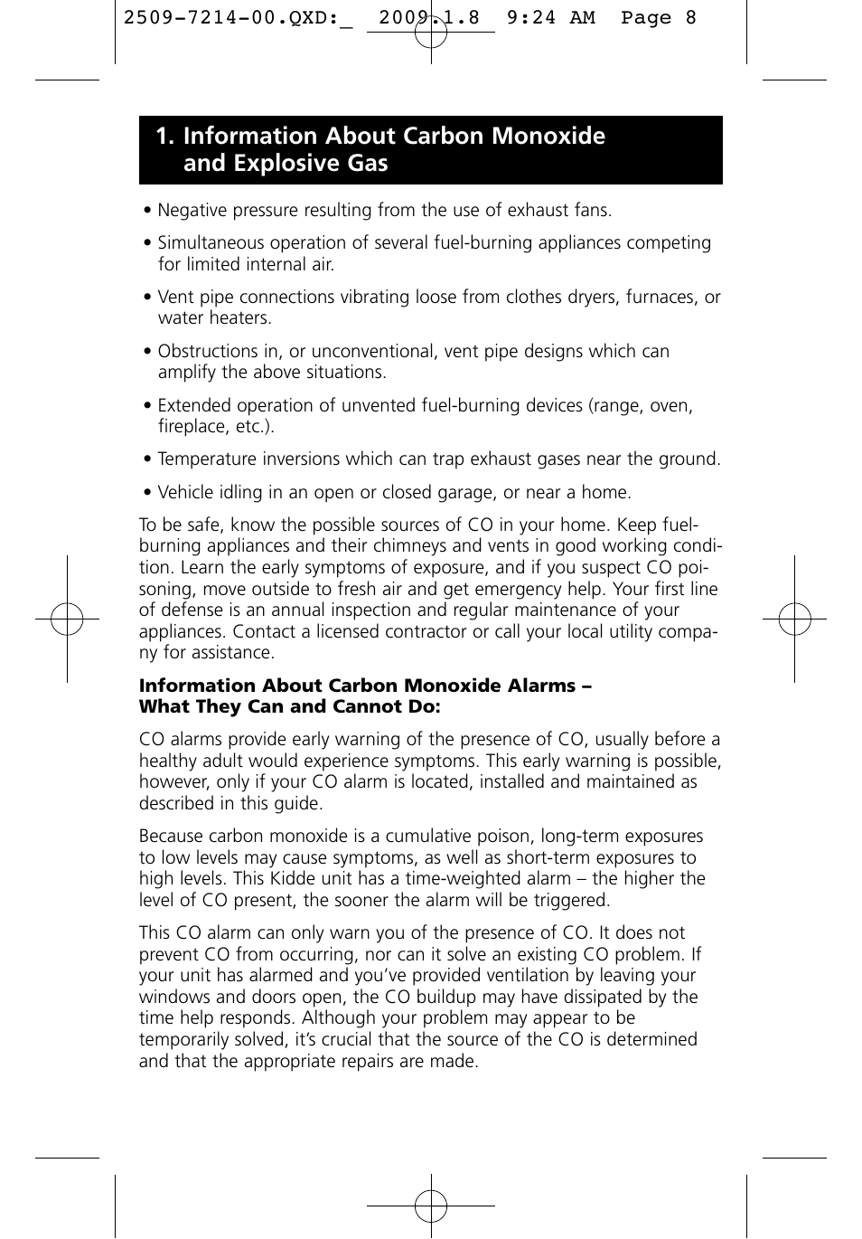 Kidde KN-COEG-3 (900-0113) User Manual | Page 8 / 22