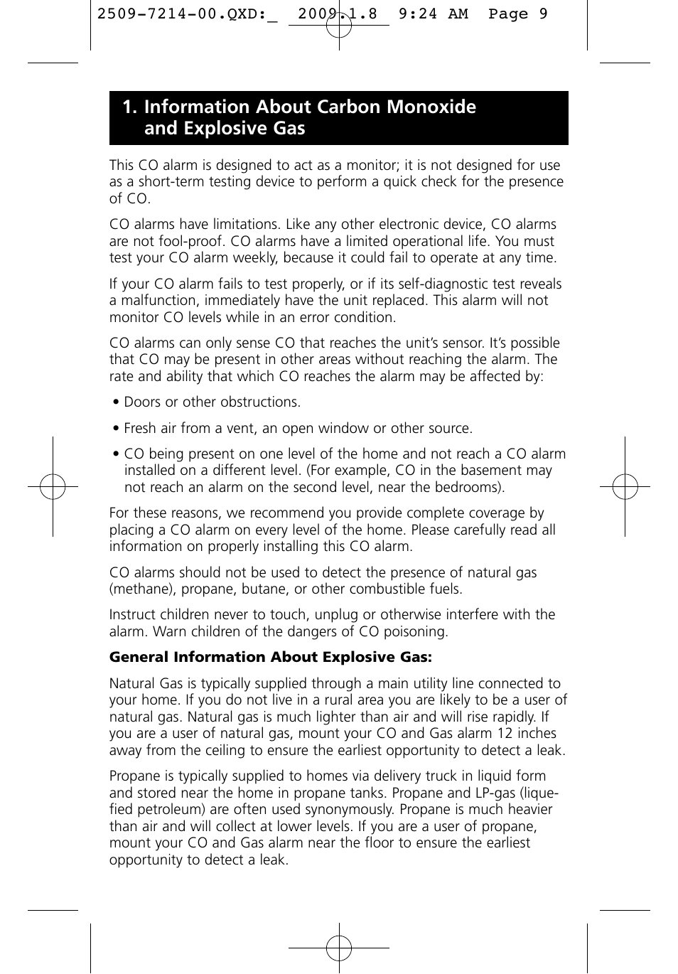 Kidde KN-COEG-3 (900-0113) User Manual | Page 9 / 22