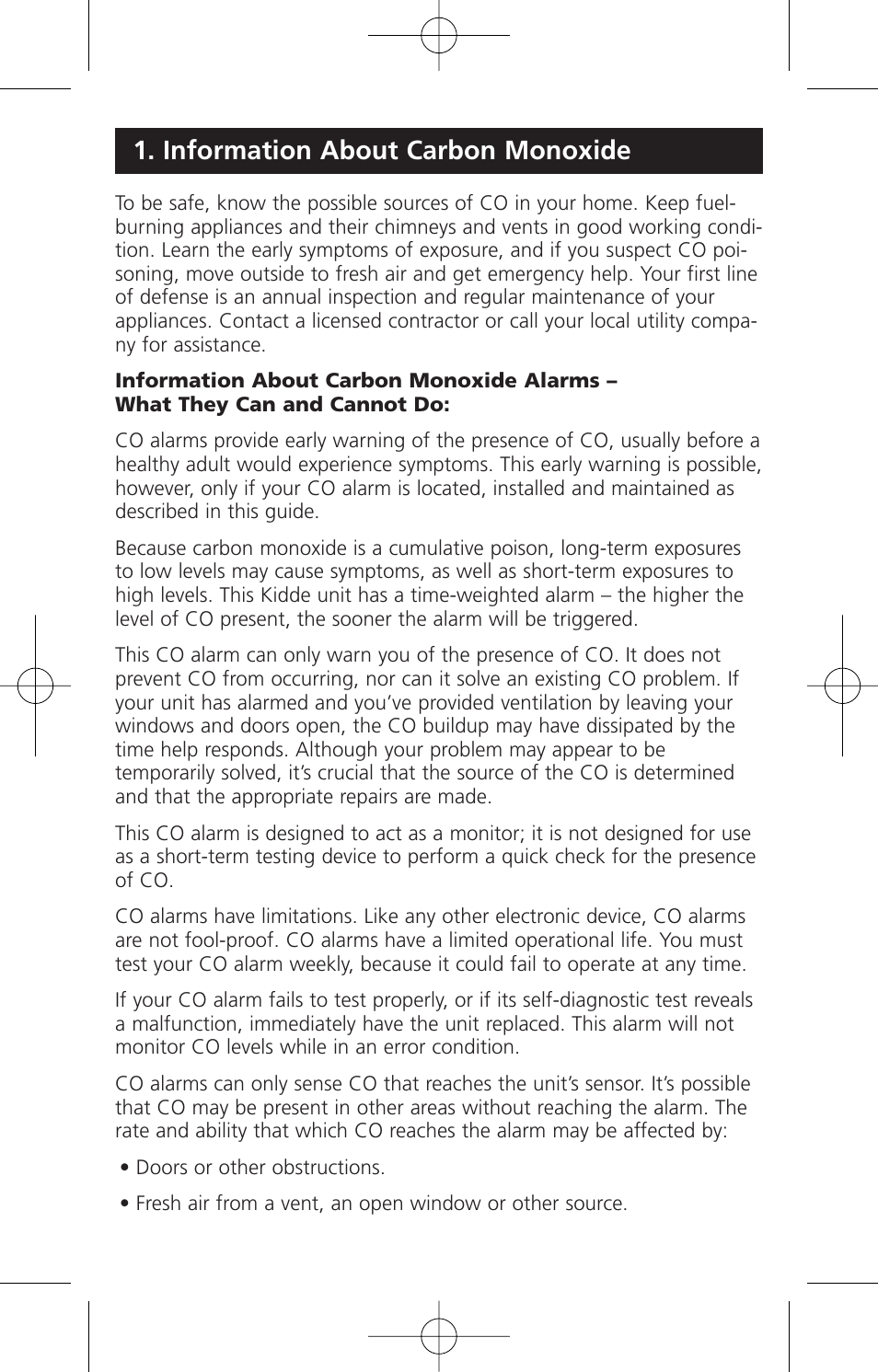 Information about carbon monoxide | Kidde KN-COB-DP2 User Manual | Page 7 / 17